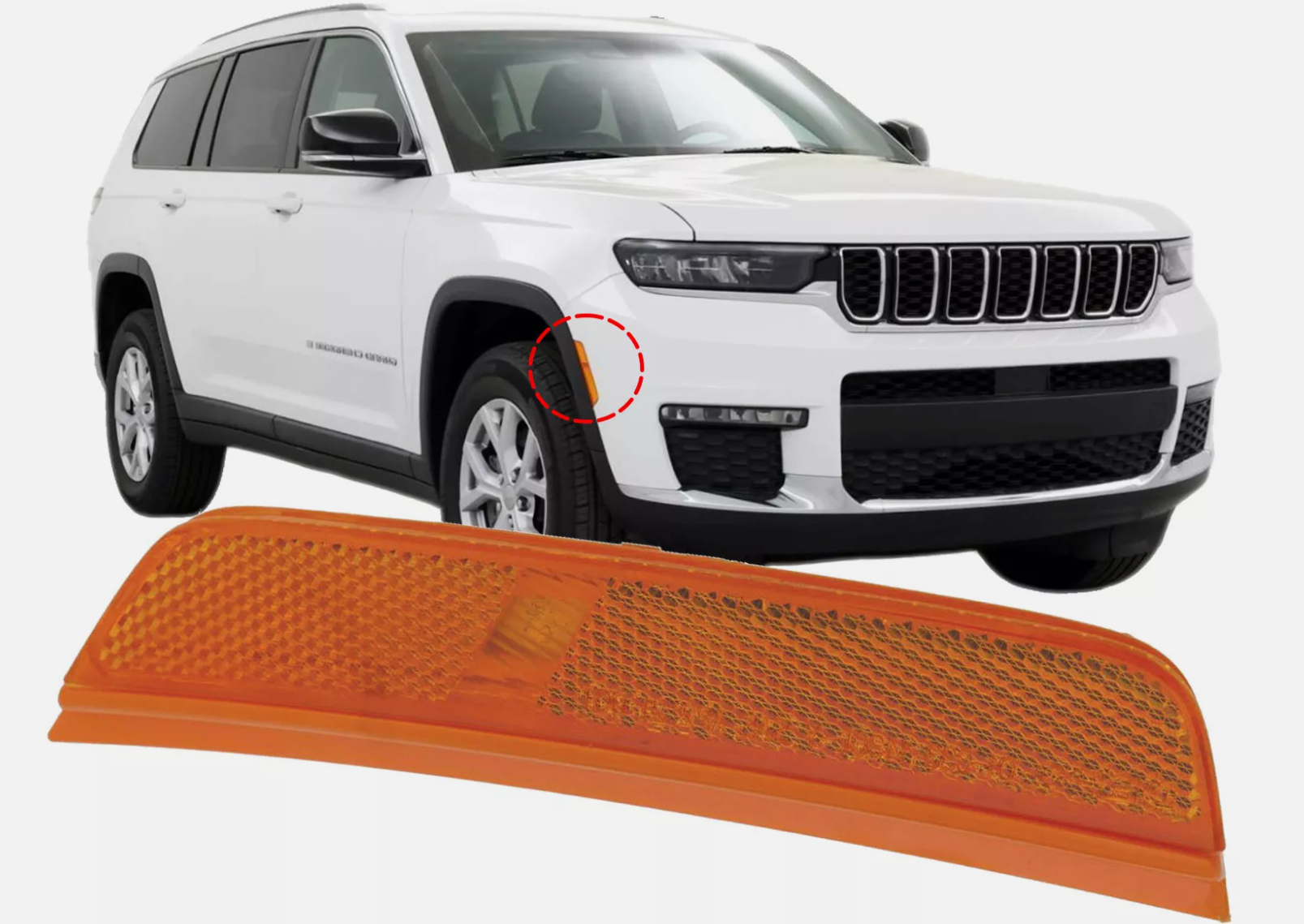 ციმციმა G.CHEROKEE 2021-2023 ბამპერის მარჯვენა გვერდითა